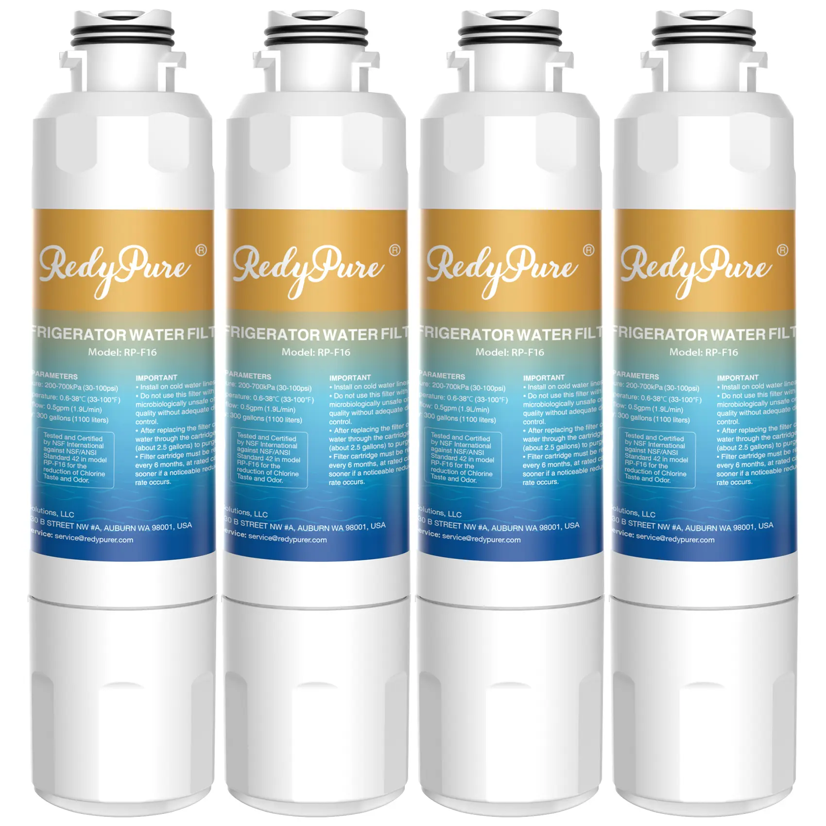Refrigerator Water Filter Replacement - Water Purifier Charcoal Filter Refrigerator Parts & Accessories, Engineered Fit for Samsung, EveryDrop, Whirlpool, Maytag, GE, SmartWater, Kenmore, LG, Reduces Chlorine & Contaminant Removal, Universal Refrigerator