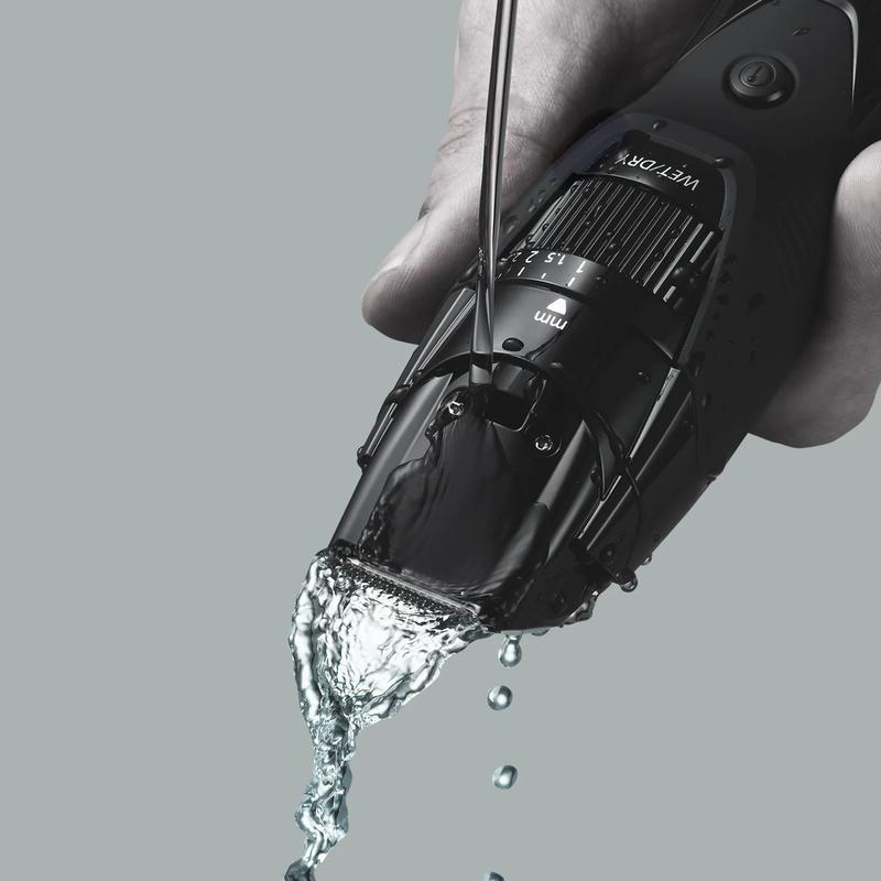 Beard & Hair Trimmer, 19 Length Settings with Adjustable Trim Dial and Comb Attachment, Comfort Grip, Showerproof Design