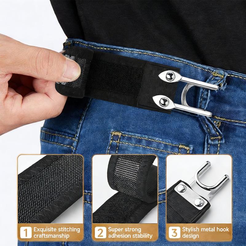 2PCS Buckleless Belt Men, No Buckle Belts for Men, Buckleless Belt Hook, Easy To Use, Valentine's Day gift  for Work & Edc,Gift for Men & Women