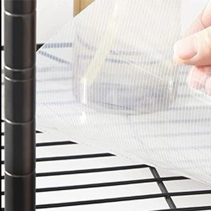 5-Tier Metal Storage Rack Organizer for Kitchen Laundry Garage Bathroom Pantry Closet Office 16.54"Wx11.81"Dx50"H Black Reinforced Iron Pipe Spider Mesh Design Durable Rust-Proof Coating Adjustable Feet & Hooks Easy Assembly Shelf Shelf