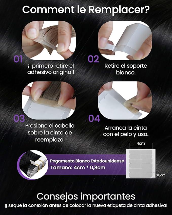 LaaVoo Tape in Hair Extensions Human Hair Highlights Solid Balayage Tape in Lightweight 20 Counts Natural Straight TikTokShopHolidayHaul