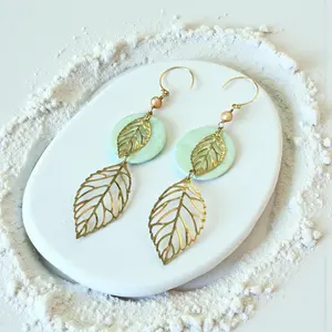 Golden Willow Drop Earrings