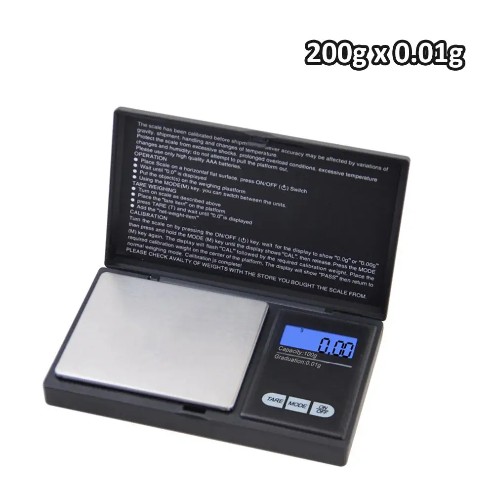 Compact Slim Stainless Steel Platform Digital Kitchen Scale - 1x Digital Pocket Scale, 0.1g Accuracy, 1000g Capacity, Easy Cleaning, Multi-Modes (6 Weighing Modes), Auto On/Off, Portable for On-the-Go Herb Weighing