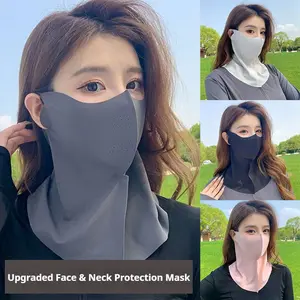 Sunscreen face mask, ice silk mask, cycling sunshade, UV protection, face shield, neck protector, eye protection, men's and women's face mask