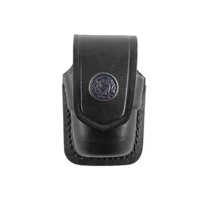 ALISM037 Handmade Leather Single Speed Loader Carrier/case/Pouch with Belt Clip for 357 Magnum 6 & 7 Shots, 44 Magnum 5 Shot, S&W .38 Special
