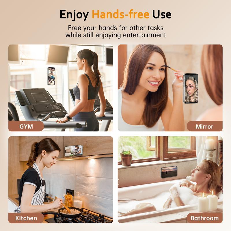 Magnetic Suction Cup Phone Mount | Detachable Suction Phone Grip | Hands-Free MagSafe Suction Mount for Phone Accessories Metal NO-Stick Hot Pink.Phone Accessories for iPhone & Android