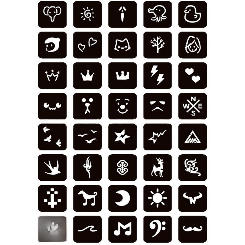 Moricher Temporary Tattoo Kits Henna kit 5 Inks 96 Stencils Cosmetic Grade for Women Men Kids DIY Art Painting Party Gifts
