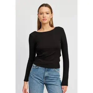 OPEN BACK TOP WITH TWIST DETAIL