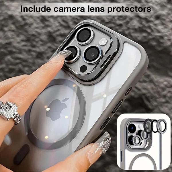 PuyaTeya Shockproof Camera Lens Protectors & Stand Protective Phone Case For iPhone 17 Pro Max cases 17/16/15/14/13/12 Pro/ProMax, MagSafe Durable Wireless Magnetic