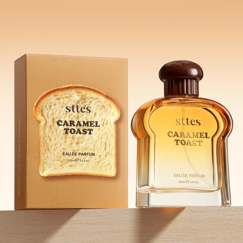 Sttes Caramel Toast Eau de Parfum, Warm Gourmand Fragrance with Vanilla, Coffee, Chocolate Notes, 100ml