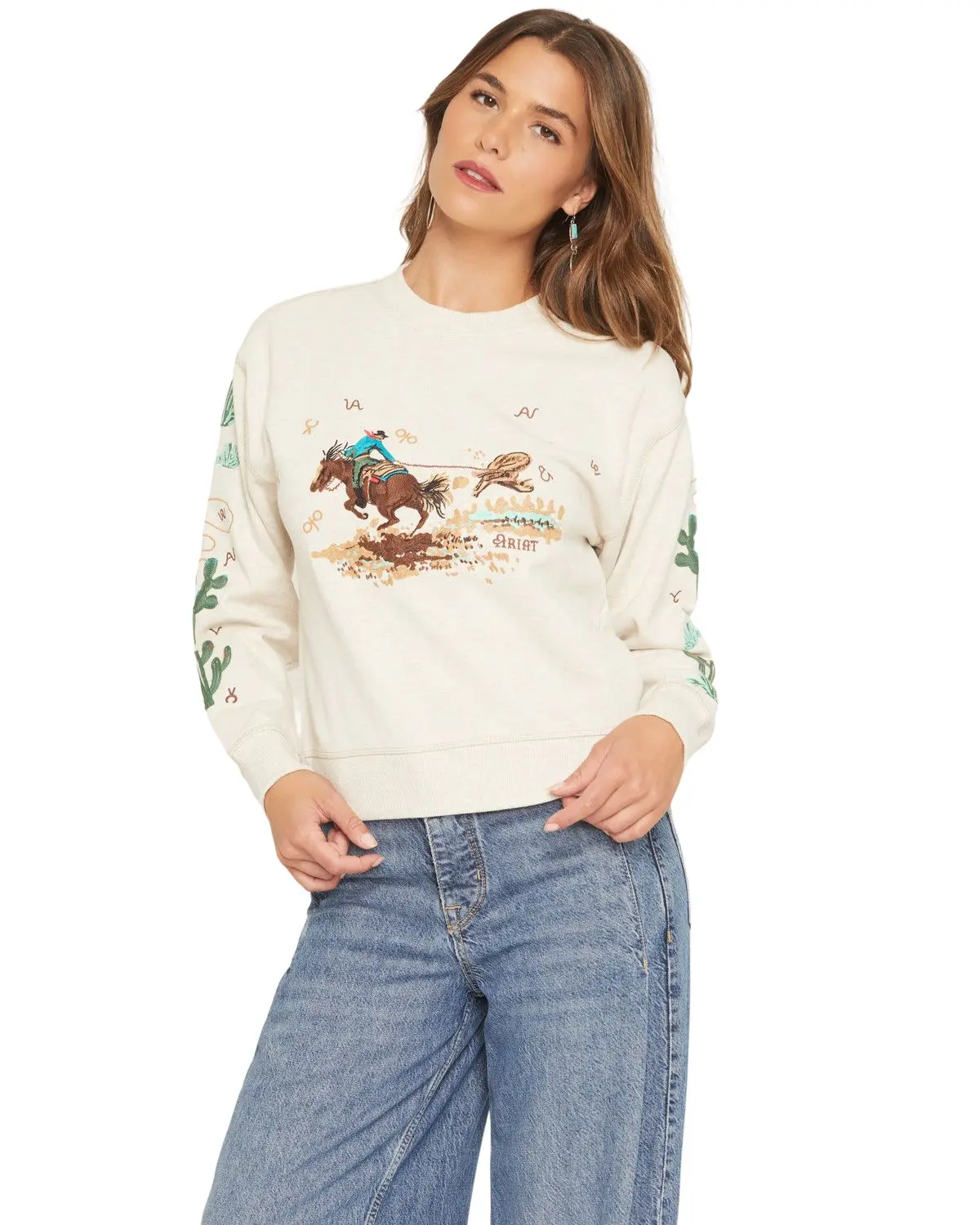 Ariat Women's Women'S Riata Embroidered Sweatshirt - 10070724