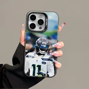 Smith-Njigba IPhone 17 Promax Phone Case Anti Drop Case Suitable For IPhone 16 15 14 13 12 11 Xs Plus Samsung S25 S24 S23 S22 Ultra FE Acrylic Protective Shockproof Rugged Case Rugby