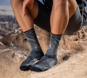 Darn Tough Men's Light Hiker Micro Crew Lightweight Hiking Socks - Space Gray