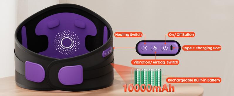 Valentine's Day Gifts 10000mAh Cordless Heating Pad for Back Pain Relief with Air Compression Massager Large Portable Heat Pad for Cramps Lower Back Support Brace Birthday Gifts for Women Men Mom Dad Seniors Valentine's Day Gifts 10000mAh Cordless Heating Pad for Back Pain Relief with Air Compression Massager Large Portable Heat Pad for Cramps Lower Back Support Brace Birthday Gifts for Women Men Mom Dad Seniors