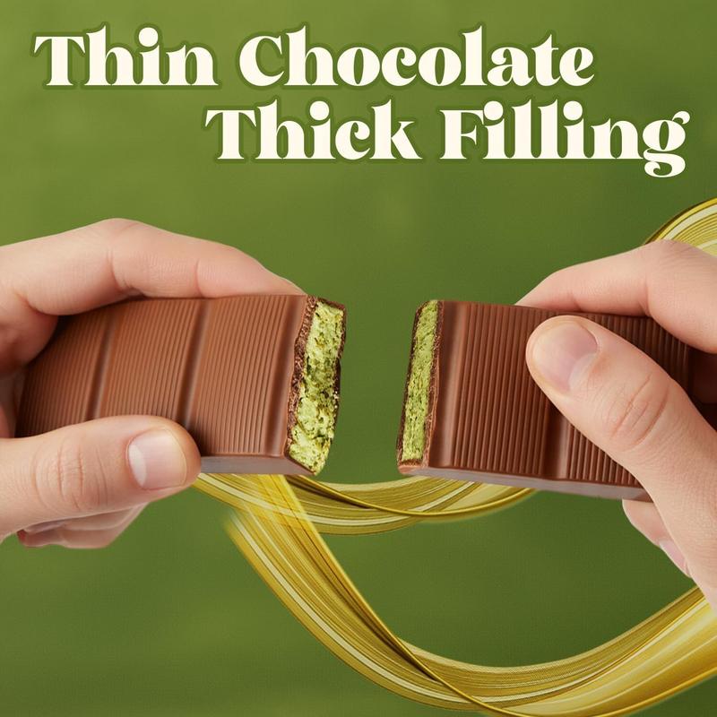 SALE - Dubai Chocolate Bar ‒ 2.3 oz | Milky Crispy Chocolate with Crunchy Kunafa & Rich Pistachio Paste ‒ Gourmet Dessert Bar