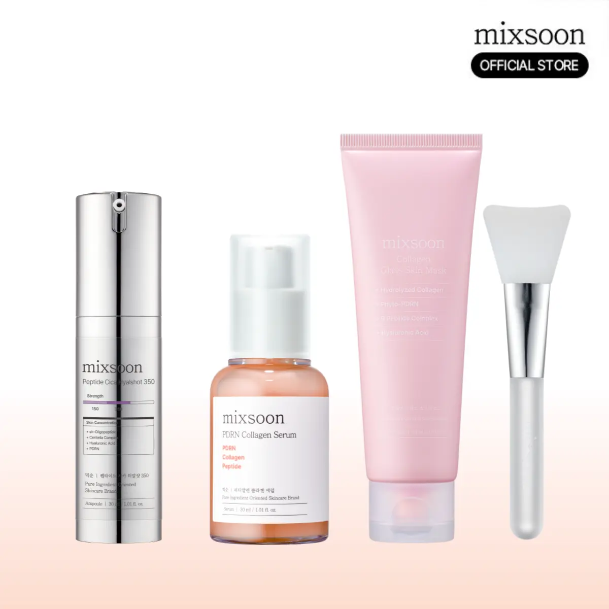[mixsoon Official Shop] Intensive Overnight Collagen Glass Skin Treatment Set — 3-Step Firming & Hydration Program