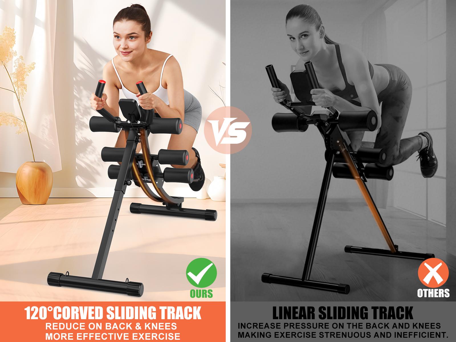 Bearbro Foldable Ab Machine – Foldable Core Workout Equipment for Home Gym with Knee Support, Fitness Equipment Max 440lbs with LCD Display Bearbro Foldable Ab Machine – Foldable Core Workout Equipment for Home Gym with Knee Support, Fitness Equipment Max 440lbs with LCD Display