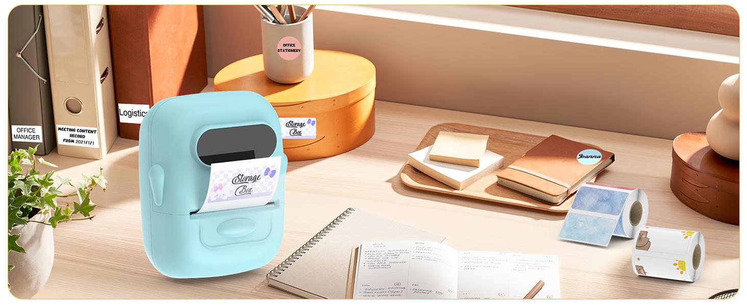 Marklife Label Maker, thermal printers, portable mini Bluetooth wireless printers. Capable of printing thank-you cards, gift labels and product labels food stickers . Suitable for schools, offices and home storage, multiple template,  Black Friday