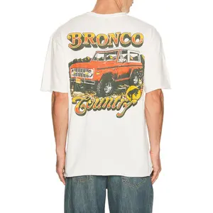 Junk Food Bronco Country Tee in Vintage White