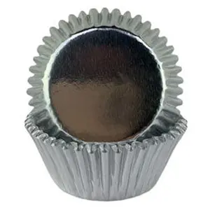 Dark Silver Foil Cupcake Wrappers 100 Count