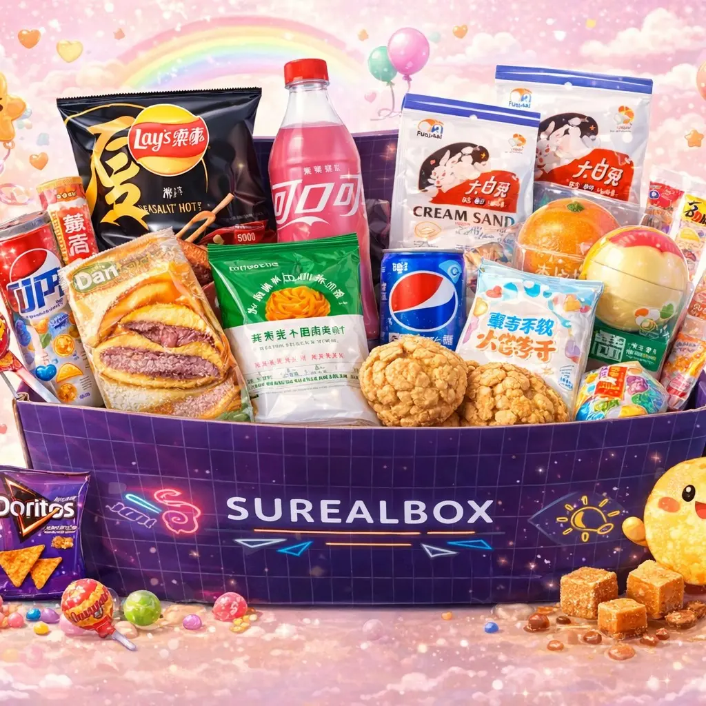 Surealbox Asian Exotic Snack Collection 6lbs | Dorito chips Garlic flavor, Lay's chips ramen flavor, teriyaki chicken flavor