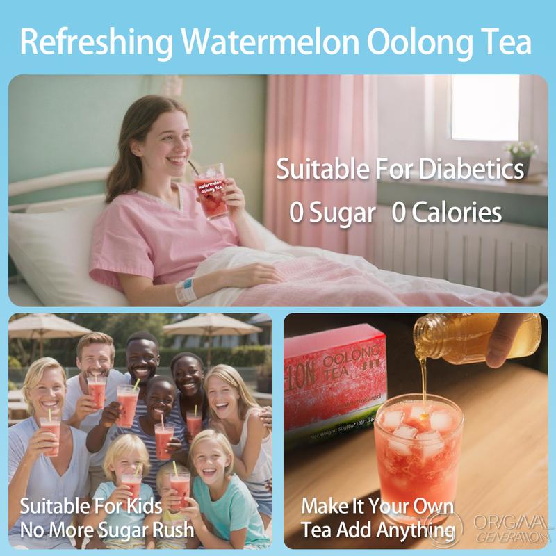 Sweet-tooths Don't Buy 2 Cartons Watermelon Oolong Tea Plus One Limited Gift You Choose 0 Sugar 0 Additives 0 Artificial Flavors Only Light Fruit Sweetness