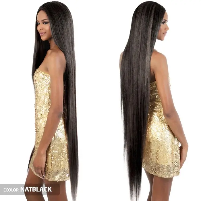 50 inch human hair mix (synthetic) lace front wig