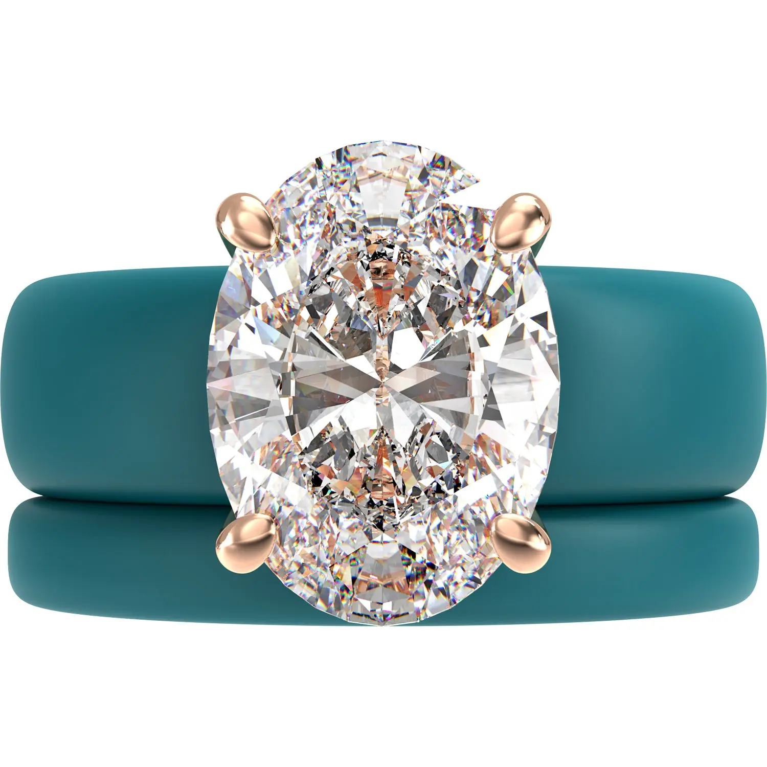 Teal Ocean Rose Gold