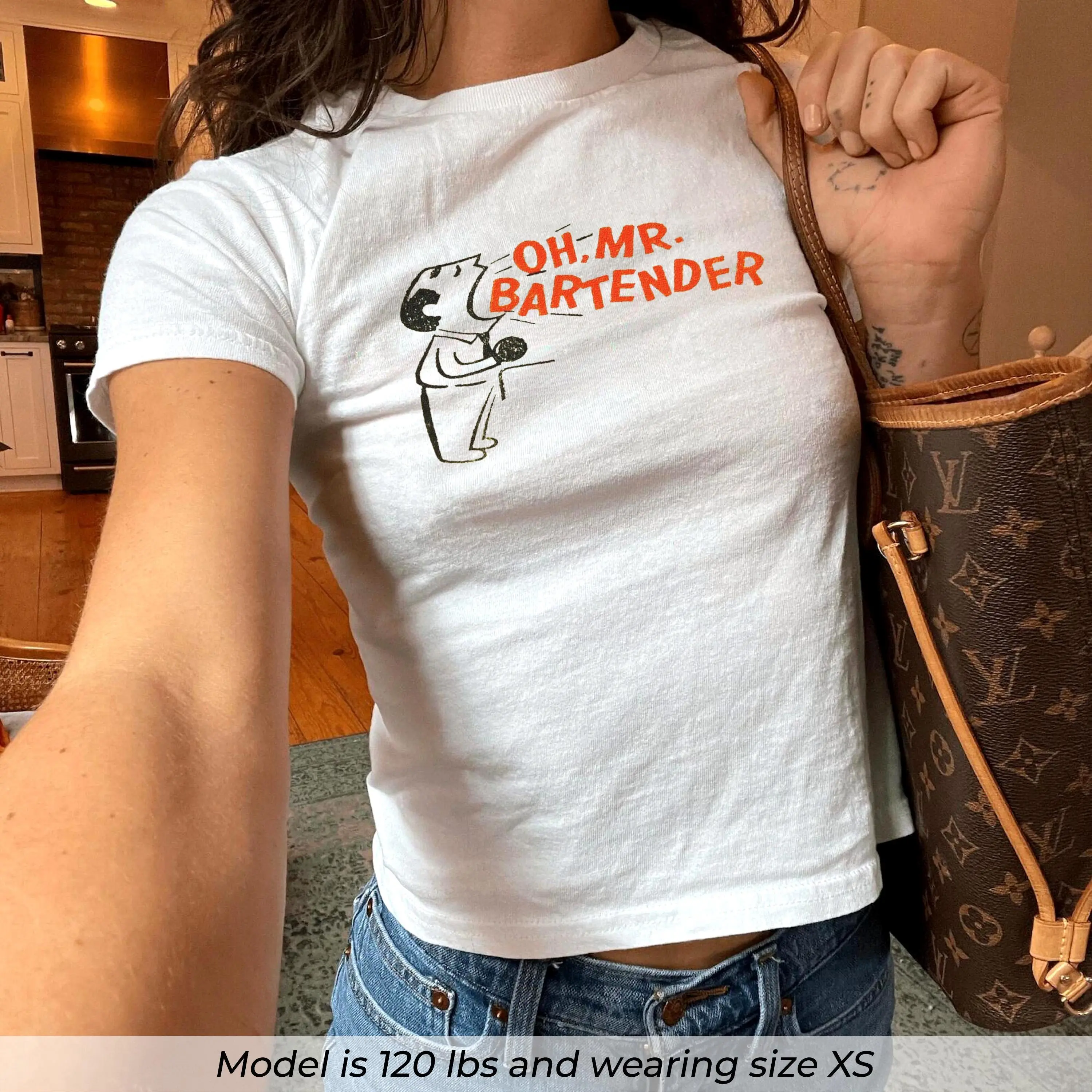 Bar Baby Tee Coquette Baby Tee Vintage Graphic Top Y2k Cocktail Shirt 90s Bartender Tee Retro Drinking Aesthetic Pinterest Style Tee