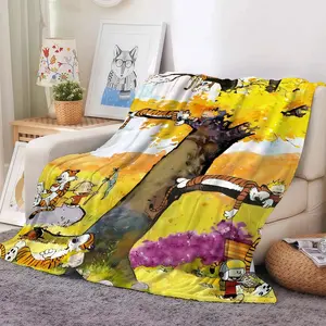 Fairy Tale Books C-Calvin And H-Hobbes Blanket Warm And Soft Suitable For Bedroom Living Room Sofa Bed Office Travel Camping