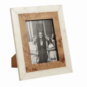 Mud Pie Large Burl and Marble Frame