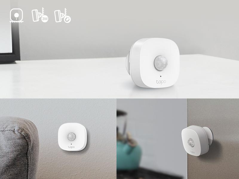 TP-Link & Tapo T100 Smart Motion Sensor – 120° Wide-Range, 3-Level Sensitivity (3/5/7 m), Sub-1G Low-Power Wireless, 2-Year Battery, Real-Time App & Hub Alarm, Magnetic/3M Mount, Requires Tapo Hub