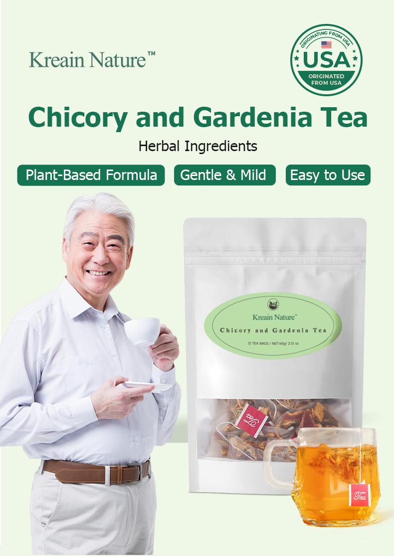 Kreain Nature 2 Chicory and Gardenia Herbal Tea Ready to Eat Convenient Beauty & Wellness | Orange Peel & Chrysanthemum – Cool Relief from Heat| 12 Tea Bags-B Healthy Beverage