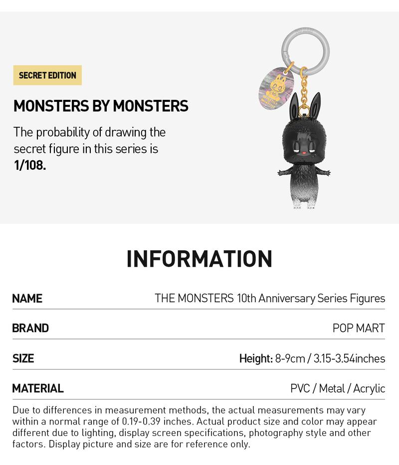 POP MART THE MONSTERS 10th Anniversary Series Figures Blind Box