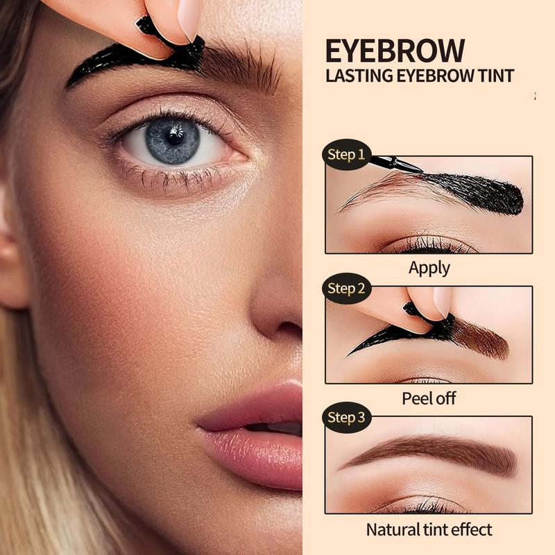 Easy Peel-Off Eyebrow Gel-Waterproof &Sweatproof, Long-Lasting Black or Brown TattooTint, Film Forming#TikTokShopBlackFriday#TikTokShopCyberMonday