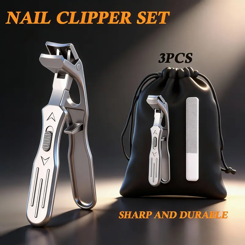 Thick Toenail Clippers for Seniors, Upgraded Version with Wide Opening Large Angle Nail Clipper, Durable and Sharp, Suitable for Thick Finger and Toenails