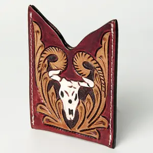 American Darling Card Holder Hand Tooled Genuine Leather | Business Credit