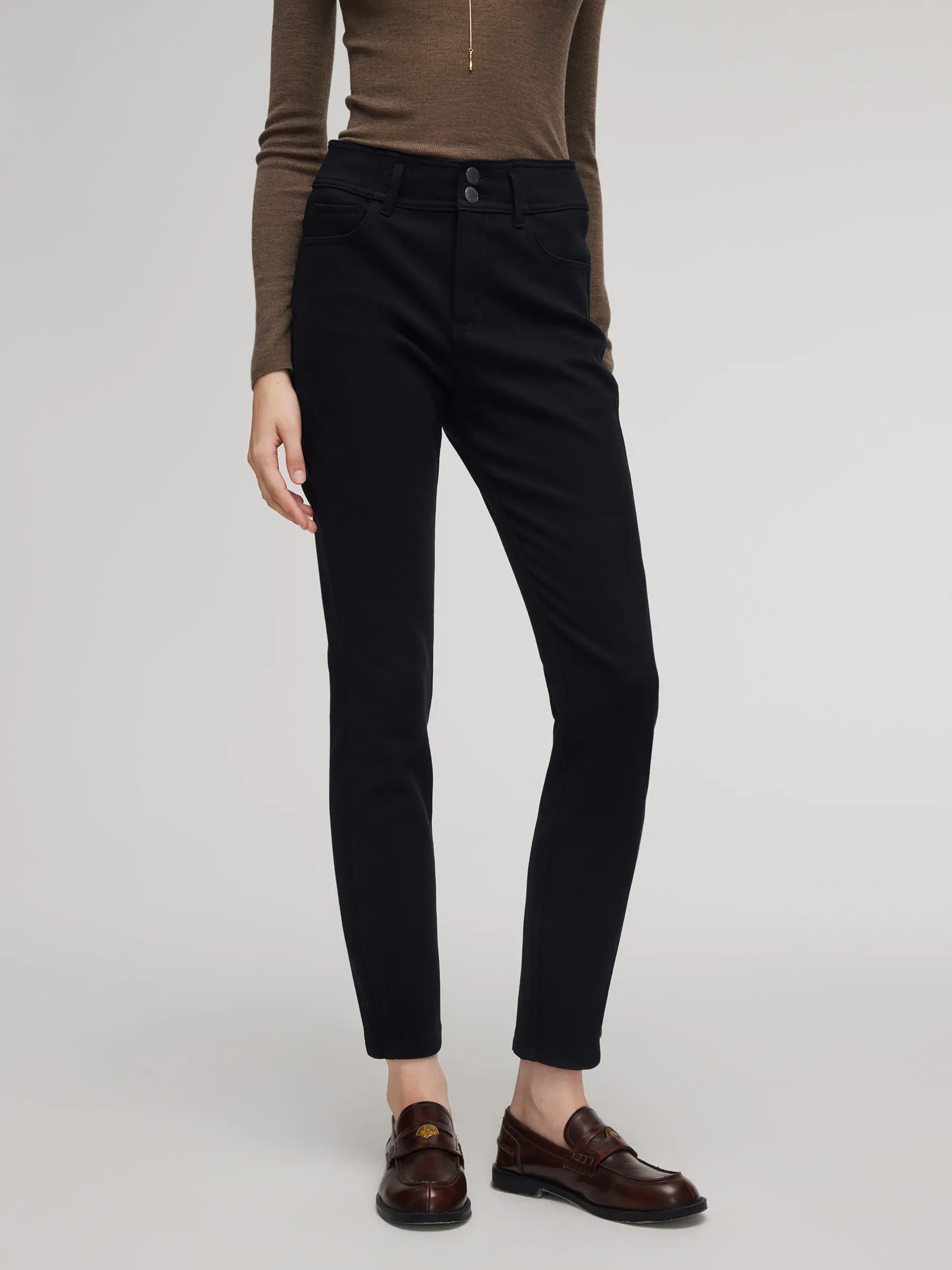 GOELIA Denim Fleece Lined Women Skinny Jeans for Ladies