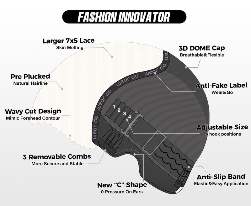 [Exclusive Deal] OQHAIR Side Part Pre Style Balayage Highlight Ombre Brown Water Wave 7x5 Lace Wear Go Glueless Bob Wig With Natural Hairline #Summervibes