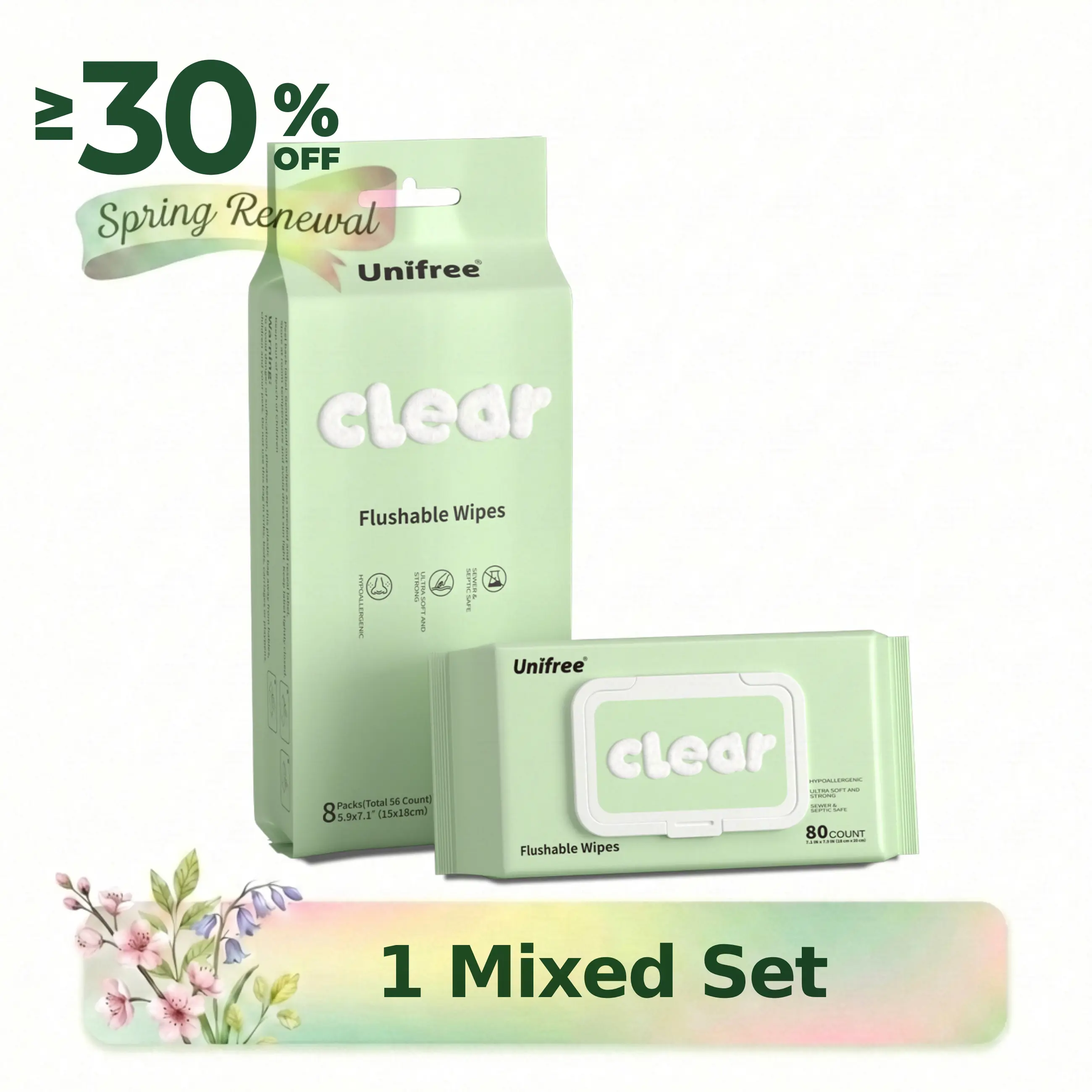 Mixed Set (136 Wipes Total)