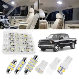 42 Pieces Interior Car Lights, Super Bright White Dome Map Tail Cab Lights Bulb Kit Set , DE3175 T10 31mm 41mm 194 LED Bulb for Your Trucks Width Lamp(White)