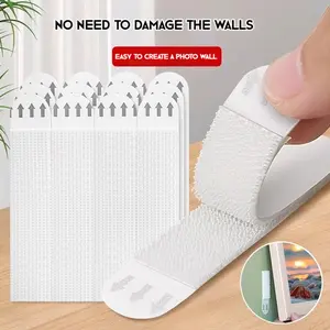 No-Drill Picture Hanging Hooks | Strong Double-Sided Adhesive, Damage-Free Wall Mount