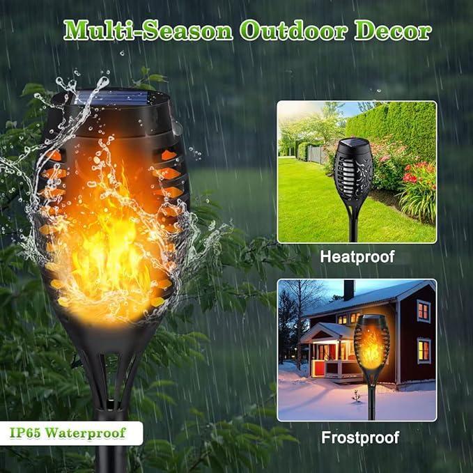 BougeRV 20.5 inch Solar Powered Fire Flame Design Garden Light, 4 Counts Outdoor Flame Effect Ground Plug Light, Lawn Lights, Outdoor Lights, Decorative Outdoor Atmosphere Light for Yard, Garden, Lawn BougeRV 20.5 inch Solar Powered Fire Flame Design Garden Light, 4 Counts Outdoor Flame Effect Ground Plug Light, Lawn Lights, Outdoor Lights, Decorative Outdoor Atmosphere Light for Yard, Garden, Lawn
