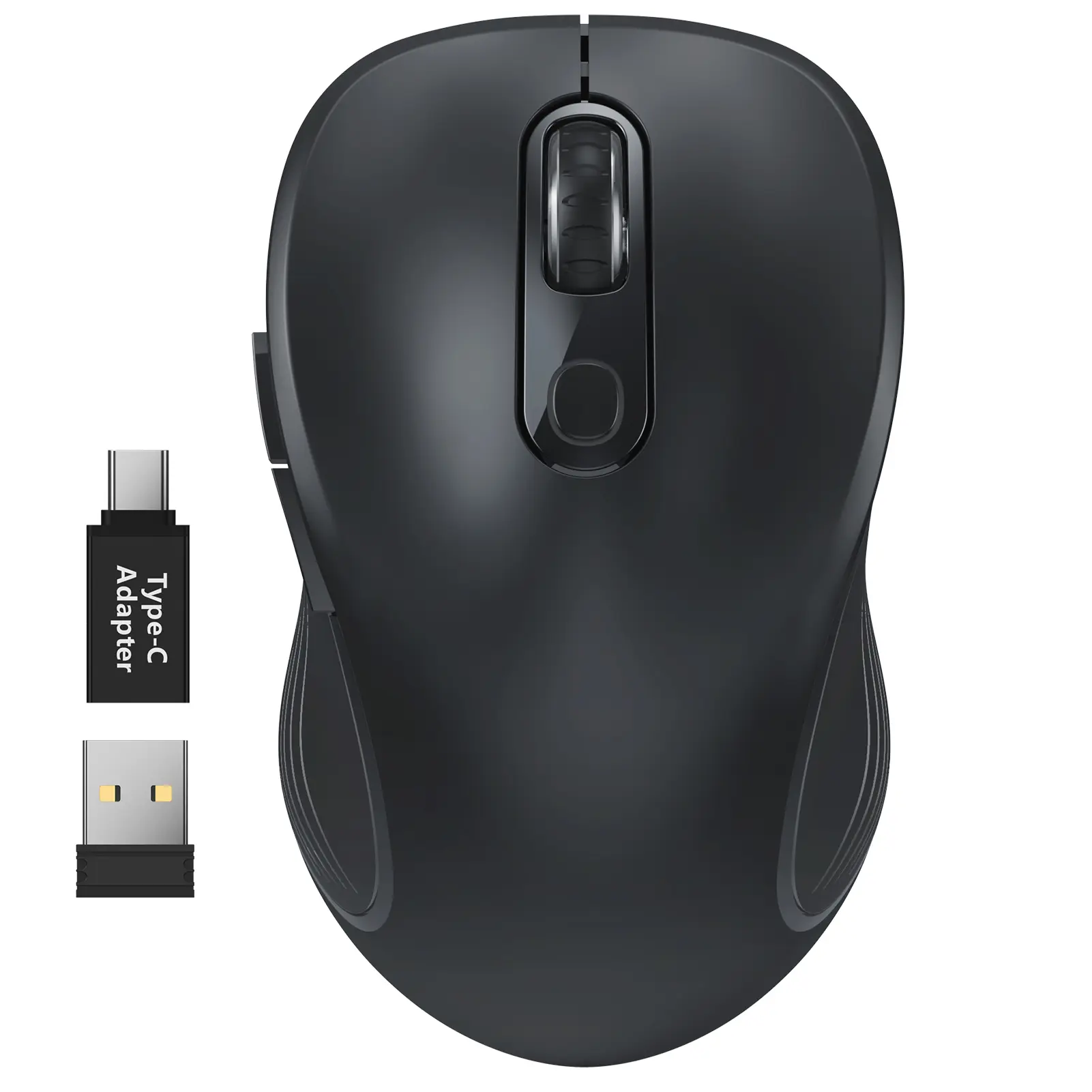 SABLUTE 2.4G Wireless Mouse for Laptop Ergonomic Design with USB Receiver & Type-C Adapter 6 Button Cordless Mouse for Windows Mac PC Notebook(non-bluetooth) tiktokshopbacktoschool,back to school,back to school haul