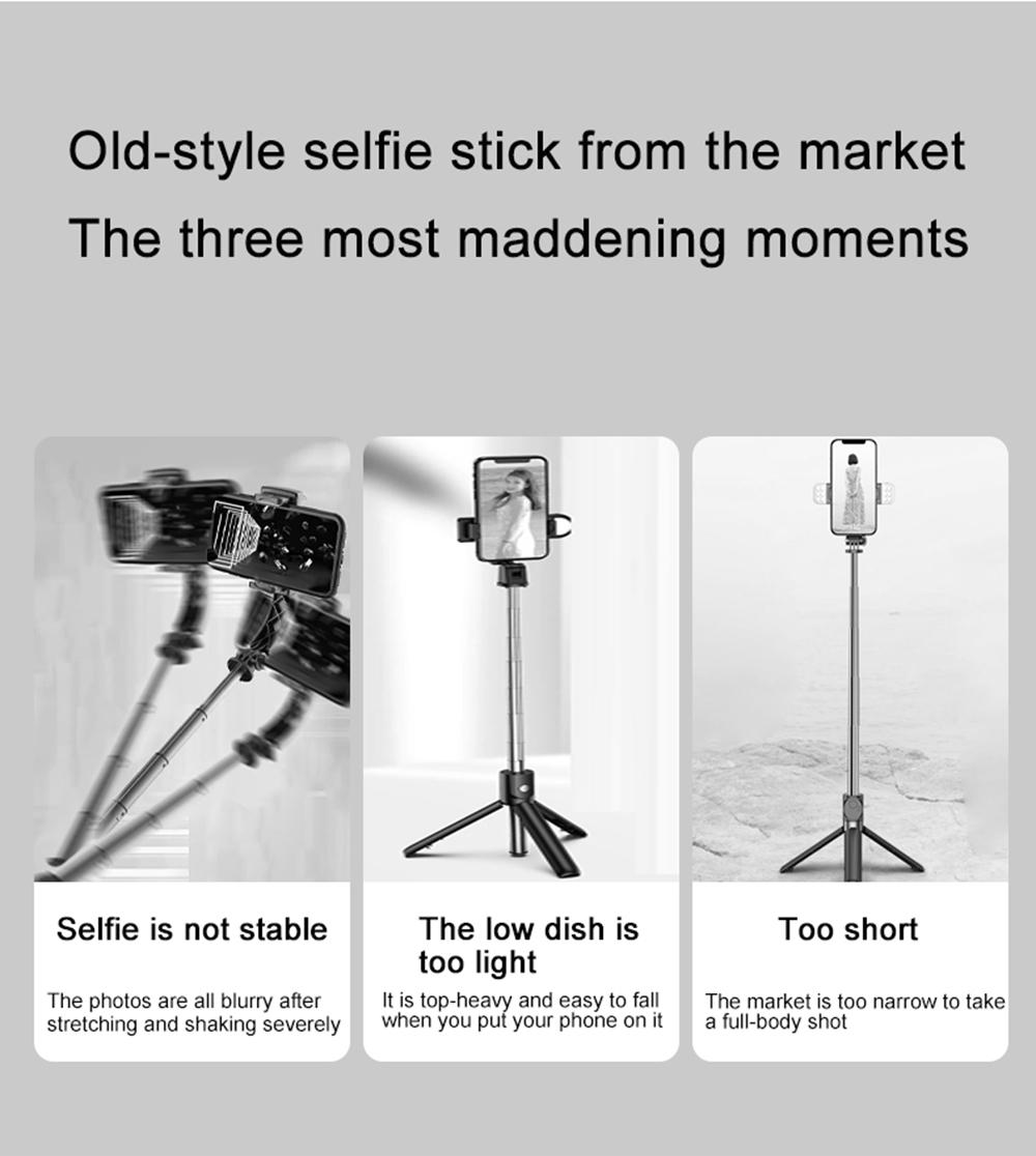 67" Selfie Stick Tripod with Bluetooth Remote & Fill Lights, Upgraded Stand for Selfies/Video Recording/Vlogging, Compatible with iPhone/Android