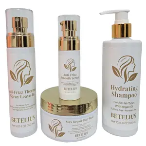 BETELIUS Complete Hair Care Routine Set Hydrating Shampoo Mask Leave-In Serum for Hydration Repair Control of Frizz Professional At-Home Care