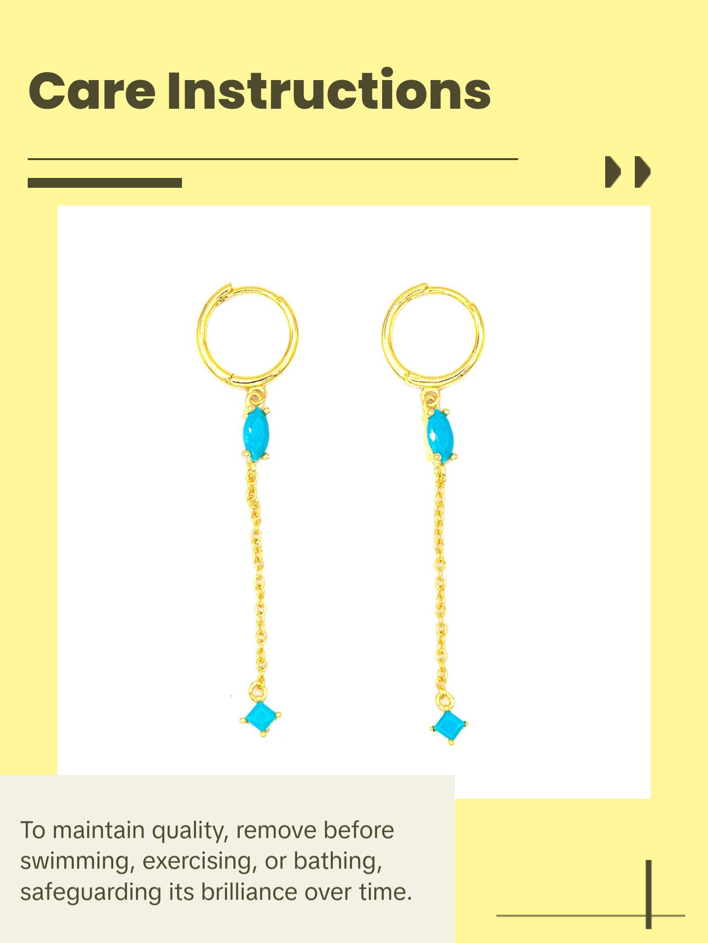 Elegant Turquoise Huggie Earrings