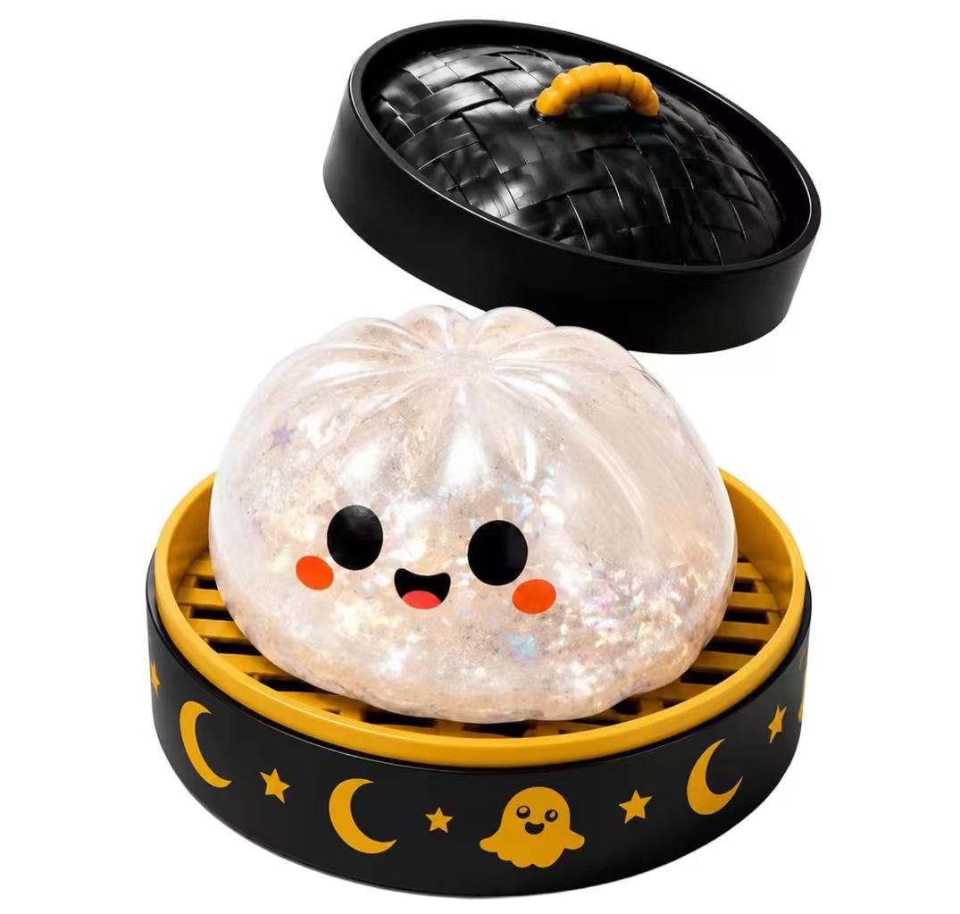 Halloween Cute Scary Ghost Maruko Squishy Squeeze Toy Set, Mini Portable Stress Toy, Sensory Products for Halloween Things, Party Treat Bag Fillers & Mini Gifts