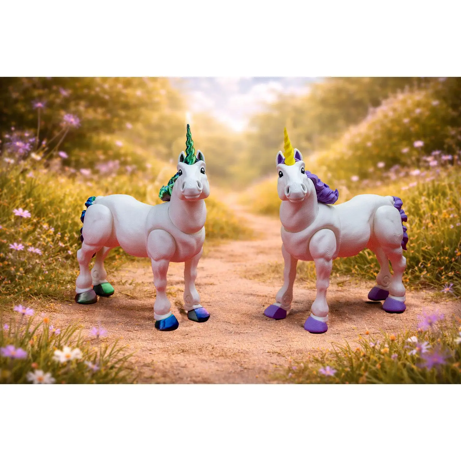 Articulated Unicorn Figurine – Poseable 3D Printed Desk & Shelf Decor – Customization Available