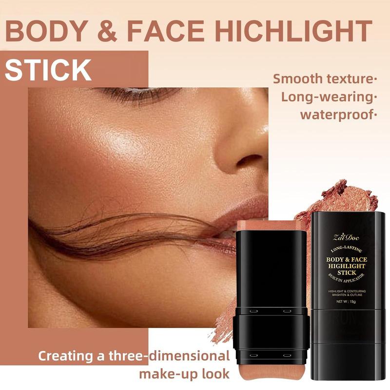 Dual-Ended Highlighter Liquid & Contouring Liquid For Face Shaping, Makeup, Cosmetic, Long-Lasting,Highlighter & Contour Duo, Perfect For Cool Tones, Buildable, Ultra-Blendable Contour, For All Skin Tones